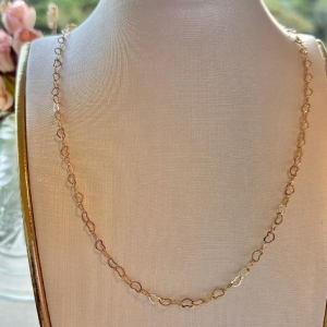CHOKER ELOS CORAÇÃO MENOR 35+10 B. OURO