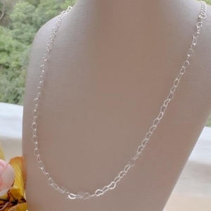 CHOKER ELOS CORAÇÃO MENOR 35+10 B. PRATA