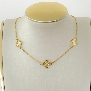 COLAR CHOKER TREVOS DIAMANTADOS B. OURO