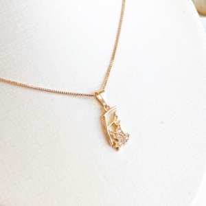 COLAR PINGENTE FÉ + ESPIRITO SANTO B. OURO