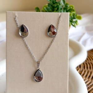 CONJUNTO GOTA FUMÊ AÇO