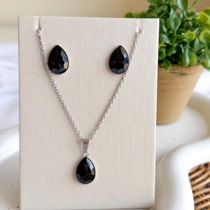 CONJUNTO GOTA PRETA AÇO