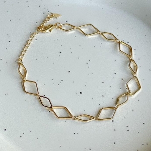 PULSEIRA LOSANGOS VAZADOS B. OURO