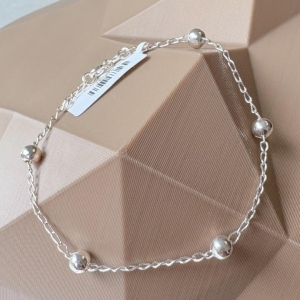 PULSEIRA PRATA ELOS E BOLAS