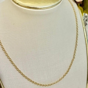 CORRENTE ELO PORTUGUÊS 45 CM 2,5 MM B. OURO