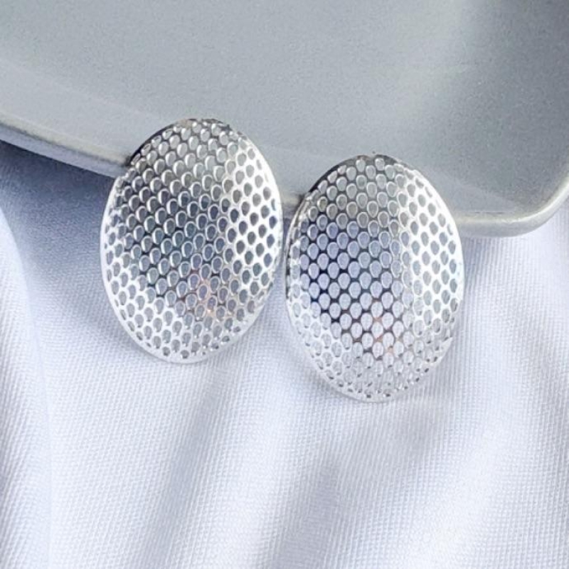 BRINCO OVAL ORG TELINHA B. PRATA