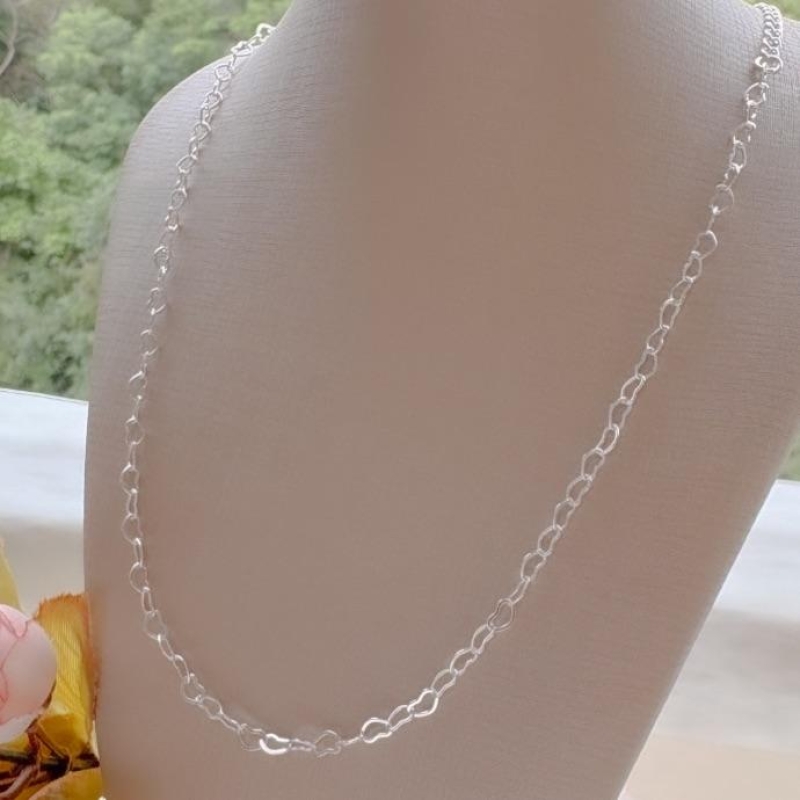 CHOKER ELOS CORAÇÃO MENOR 35+10 B. PRATA
