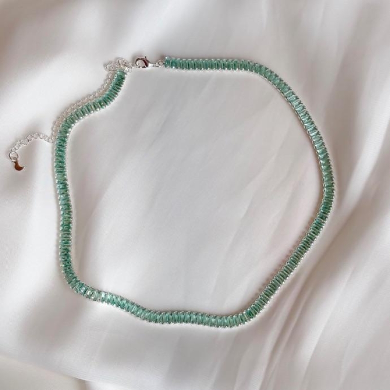 CHOKER RIVIERA PEDRAS QUADRADAS TIFFANY B. PRATA