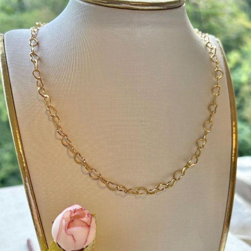COLAR CHOKER ELOS CORAÇÃO B. OURO