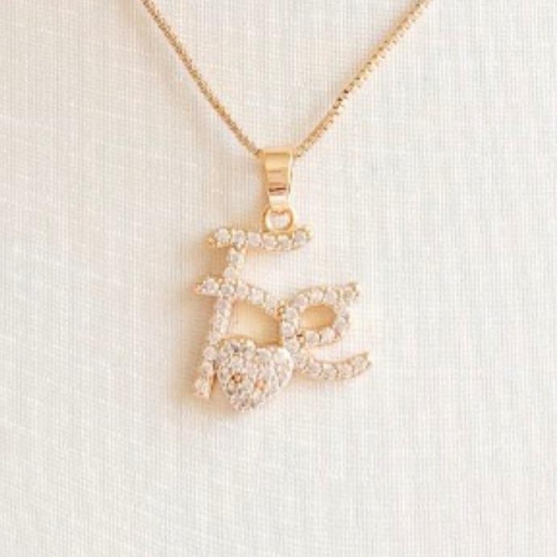 COLAR VENEZIANA FÉ COM CORAÇÃO CRAVJ B. OURO