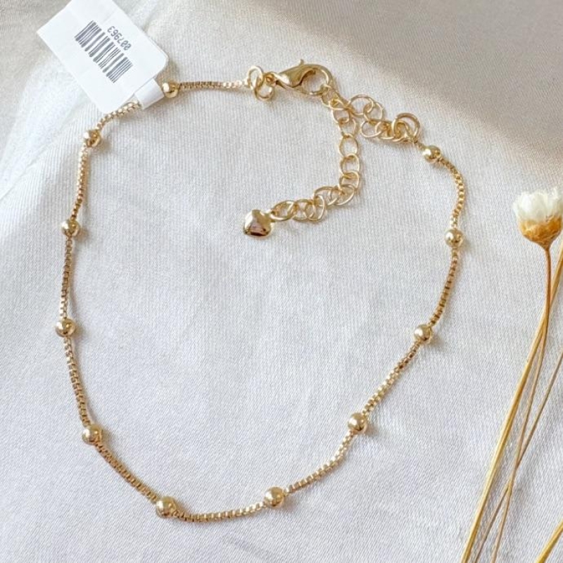 PULSEIRA VENEZIANA E BOLINHAS B. OURO