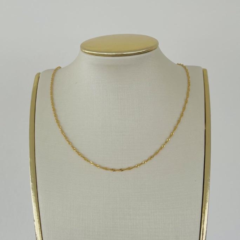 CORRENTE SINGAPURA 70 CM B. OURO