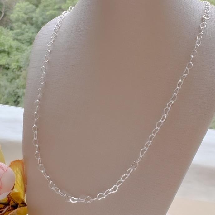 CHOKER ELOS CORAÇÃO MENOR 35+10 B. PRATA