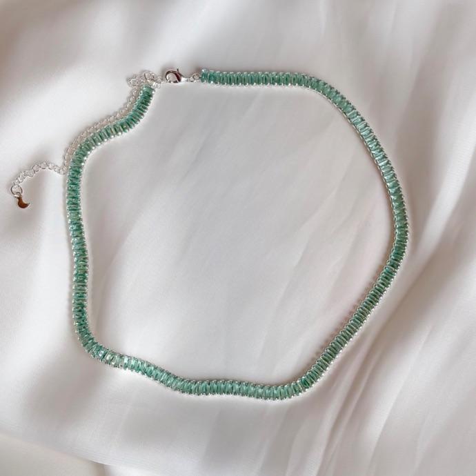 CHOKER RIVIERA PEDRAS QUADRADAS TIFFANY B. PRATA