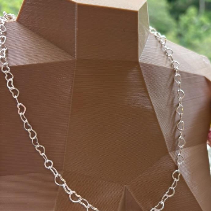COLAR CHOKER ELOS CORAÇÃO B. PRATA