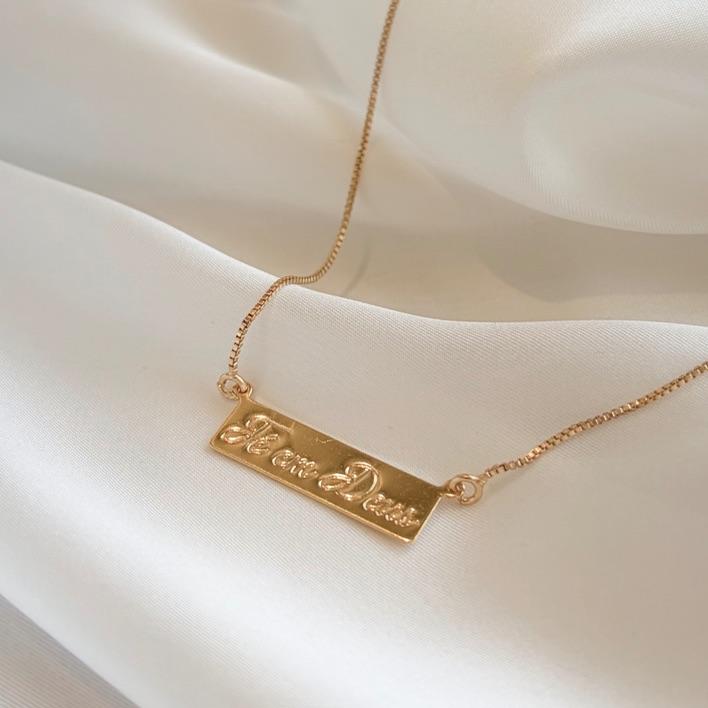 COLAR FÉ EM DEUS VENEZIANA B. OURO