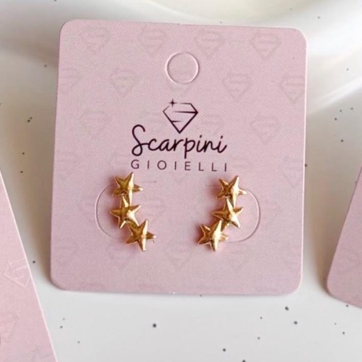BRINCO EAR CUFF ESTRELAS DELICADO B. OURO