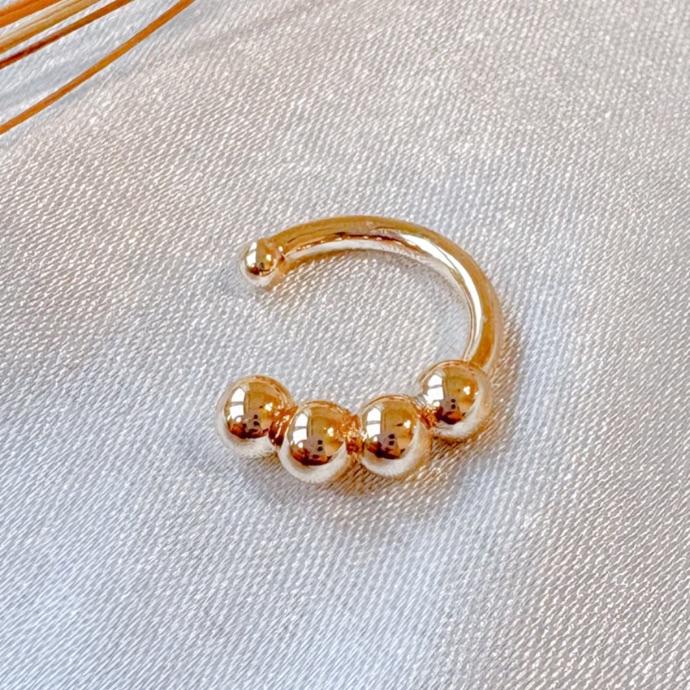 PIERCING FAKE 4 BOLINHAS B. OURO
