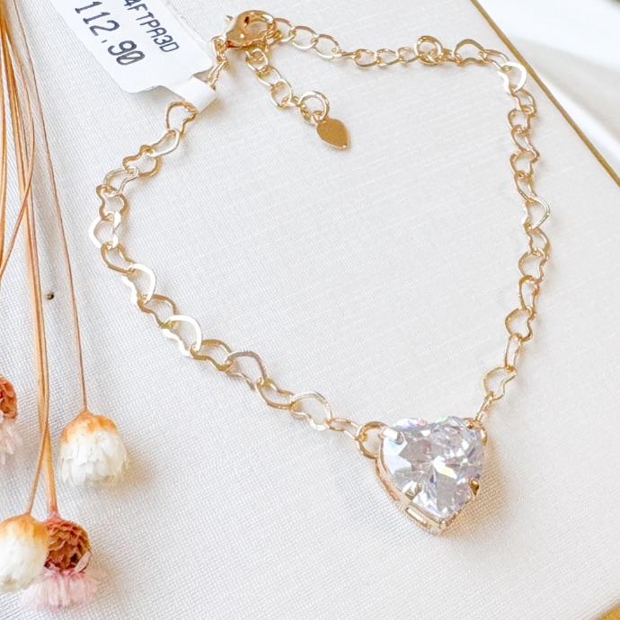 PULSEIRA ELOS DE CORAÇÃO COM ZIRCÔNIA CRISTAL