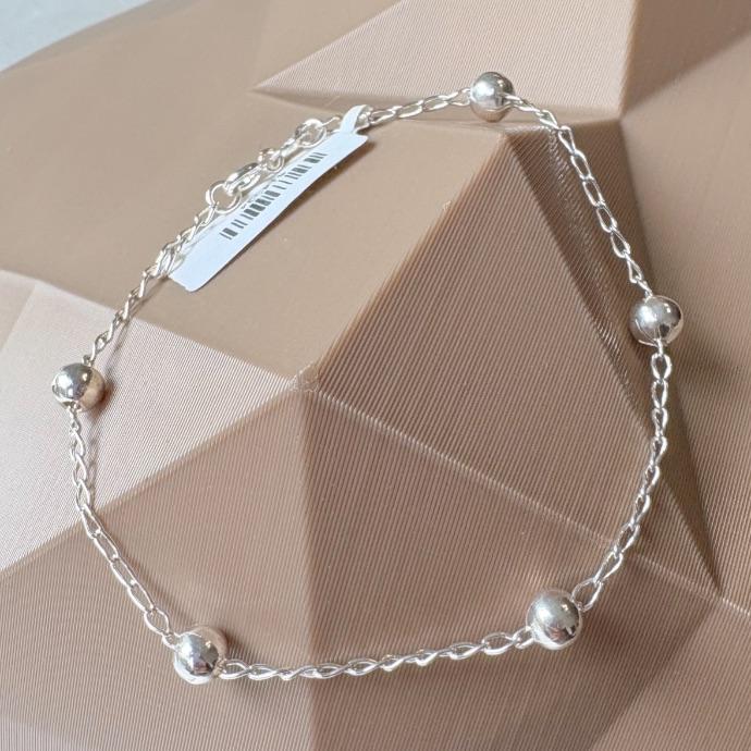 PULSEIRA PRATA ELOS E BOLAS