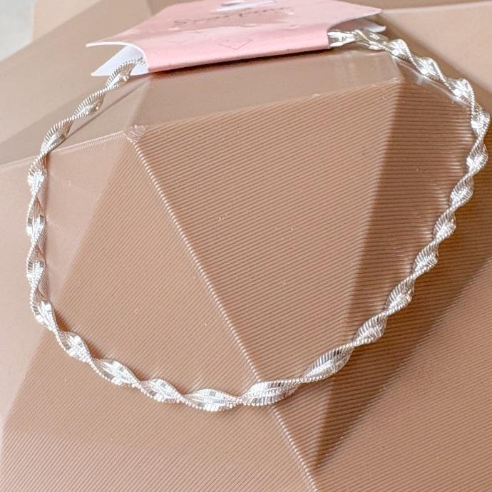 PULSEIRA TRAMA RETORCIDA PRATA