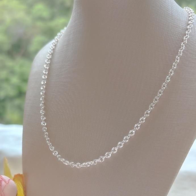 CORRENTE OVALZINHA DIAMANTADA B. PRATA