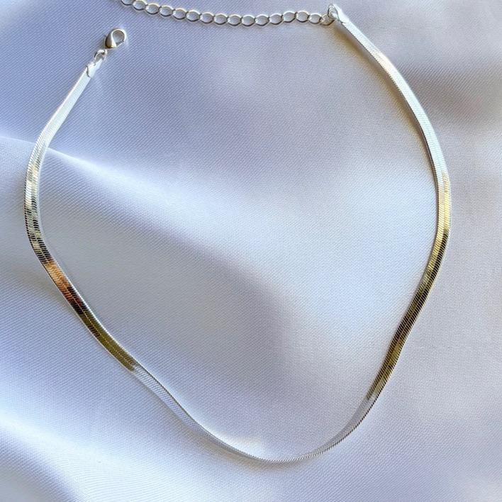 CHOKER FITA 4 MM B. PRATA
